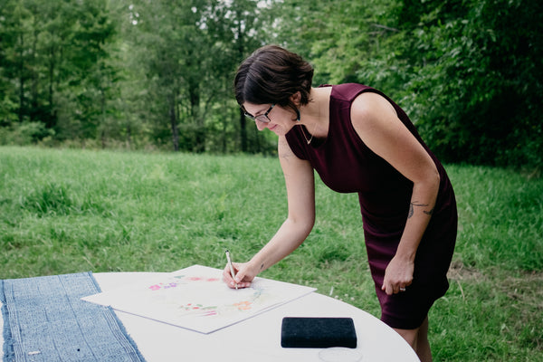 Lauren & Steve - Wedding at Bliss Ridge Farm | Ketubah Signing | Tallulah Ketubahs