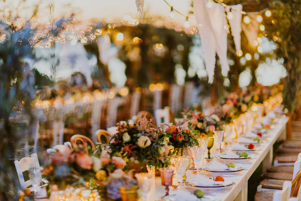 Celine & Jad - Luxury Bespoke Destination Wedding in Spetses Island, Greece | Romantic Outdoor Wedding Tablescape | Tallulah Ketubahs