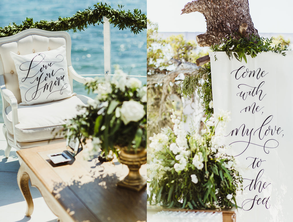 Celine & Jad - Luxury Bespoke Destination Wedding in Spetses Island, Greece | Tallulah Ketubahs