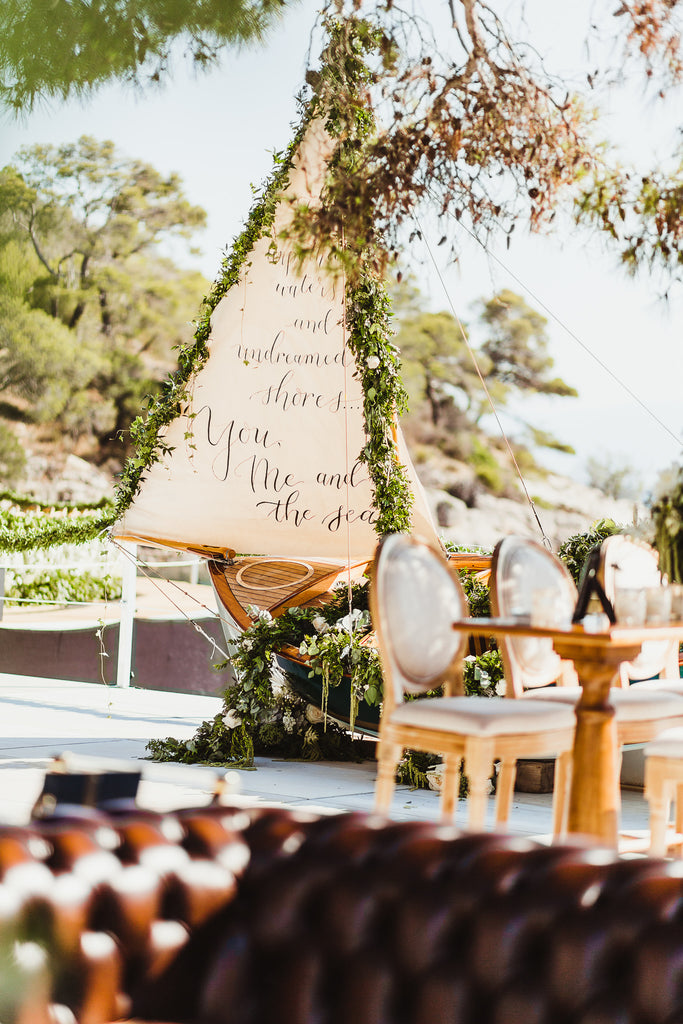 Celine & Jad - Luxury Bespoke Destination Wedding in Spetses Island, Greece | Hand Calligraphy | Tallulah Ketubahs