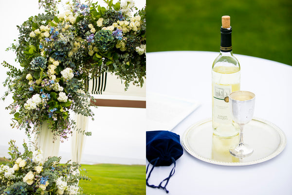 Ellen & Adam - Wedding at the Ritz Carlton, Half Moon Bay | Floral Wedding Canopy/Chuppah | Tallulah Ketubahs