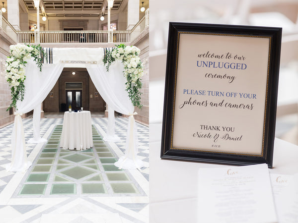 Nicole & Dan's Modern Jewish Wedding in Hartford, CT | Chuppah | Tallulah Ketubahs