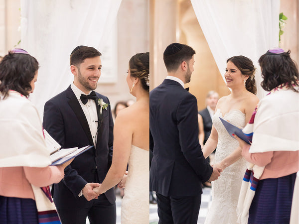Nicole & Dan's Modern Jewish Wedding in Hartford, CT | Ceremony Under the Chuppah | Tallulah Ketubahs