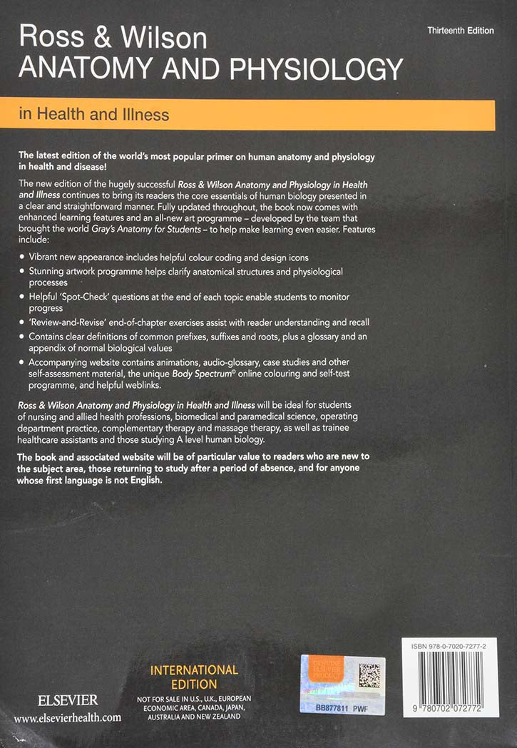 Featured image of post Ross And Wilson Anatomy And Physiology In Health And Illness 13Th Edition The text is written in straightforward language and is complemented by extensive clear paperback 504 pages