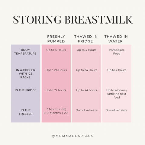 Storing Your Breastmilk - Guidelines & Tips – Mumma Bear