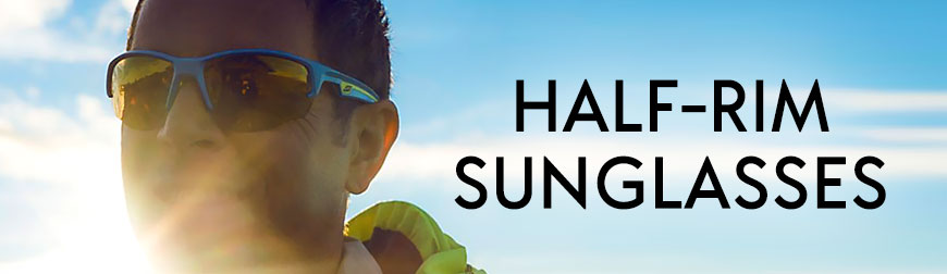 Semi-rimless Polarised Sunglasses Man - Uv400 Protection Retro Half Frame  Sunglasses Unisex Polarize | Fruugo QA