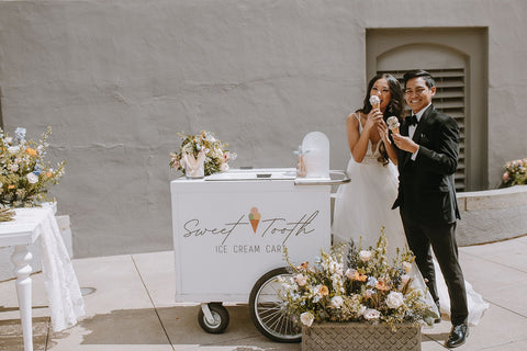 Flower Forecast: 2023 Wedding Trends Ice Cream Cart