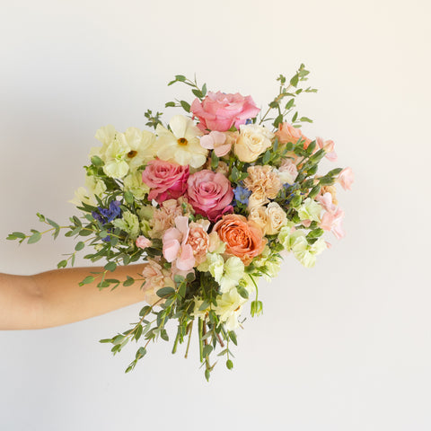 impressive daydream table centerpiece bouquet held in hand