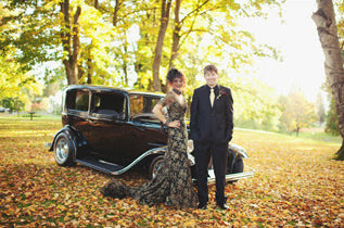 Halloween Wedding Ideas vintage automobile