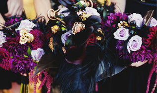 Halloween Wedding Ideas dark florals