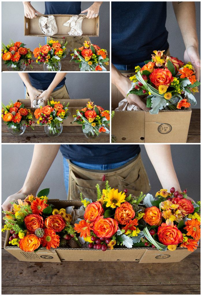 DIY flower carrier tutorial for safely moving fresh flowers