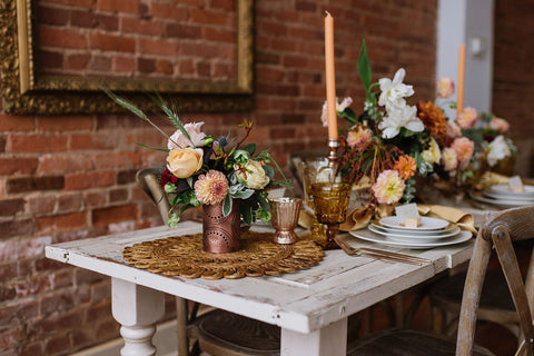 three fall table centerpieces