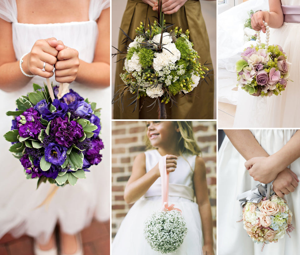 pomander wedding flower balls for bridesmaids or flower girls