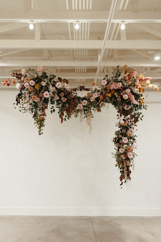 earthy toned color scheme floral display