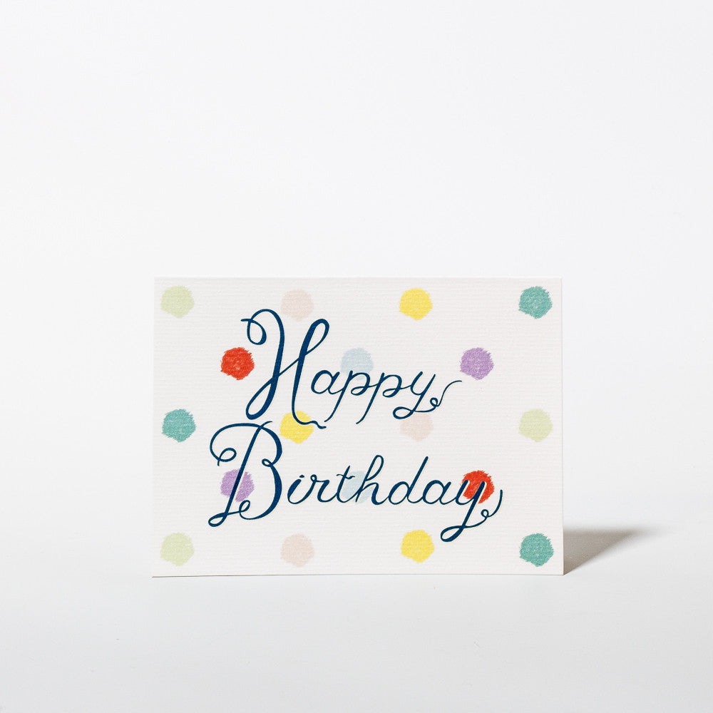 Geburtstagskarte Happy Birthday Dots Von Nelly Castro Design Papperlott