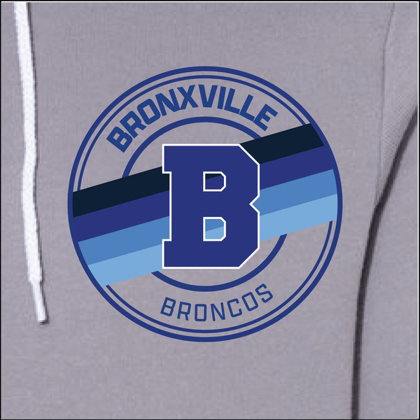 Bronxville Classic Monogram Full-Zip Hoodie - Heather Royal Blue