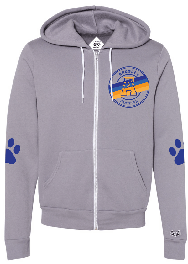 Ardsley Classic Monogram Full-Zip Hoodie - Heather Royal Blue