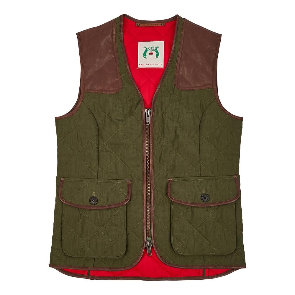 Se Franken & Cie Ladies skydevest, oilskin, oliven - 38 (M) hos Godsejeren