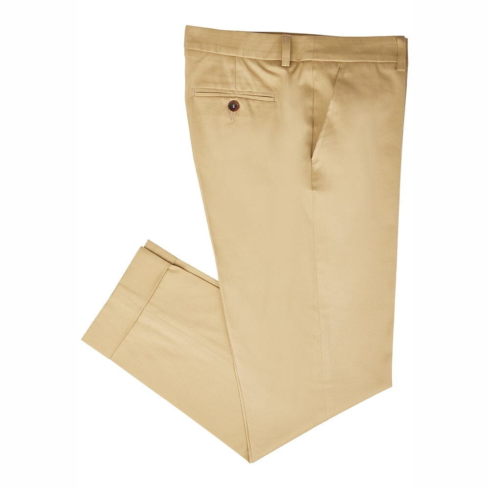 Billede af Chinos med opslag, dame, beige - EU34