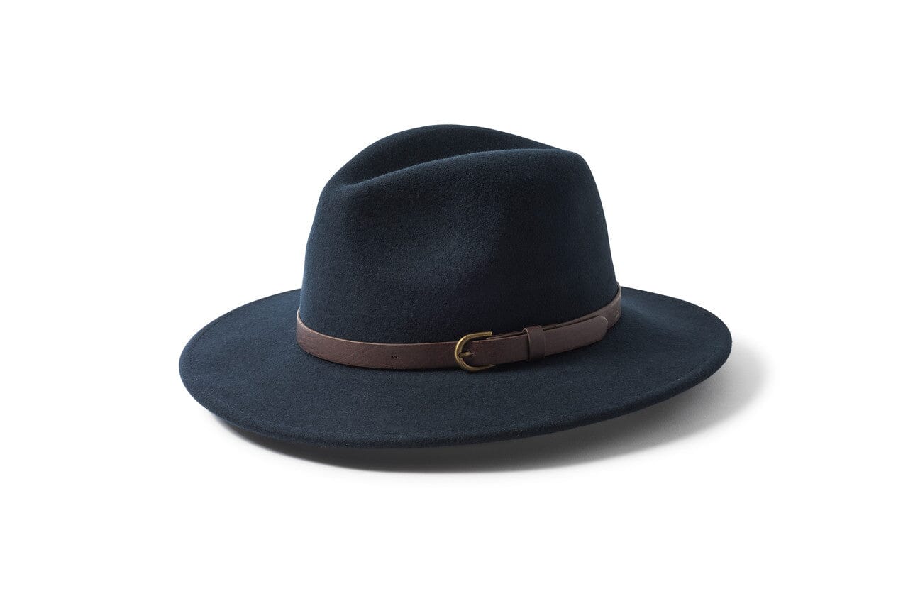 Adventurer Felt Fedora Hat - marineblå - 57 (medium)