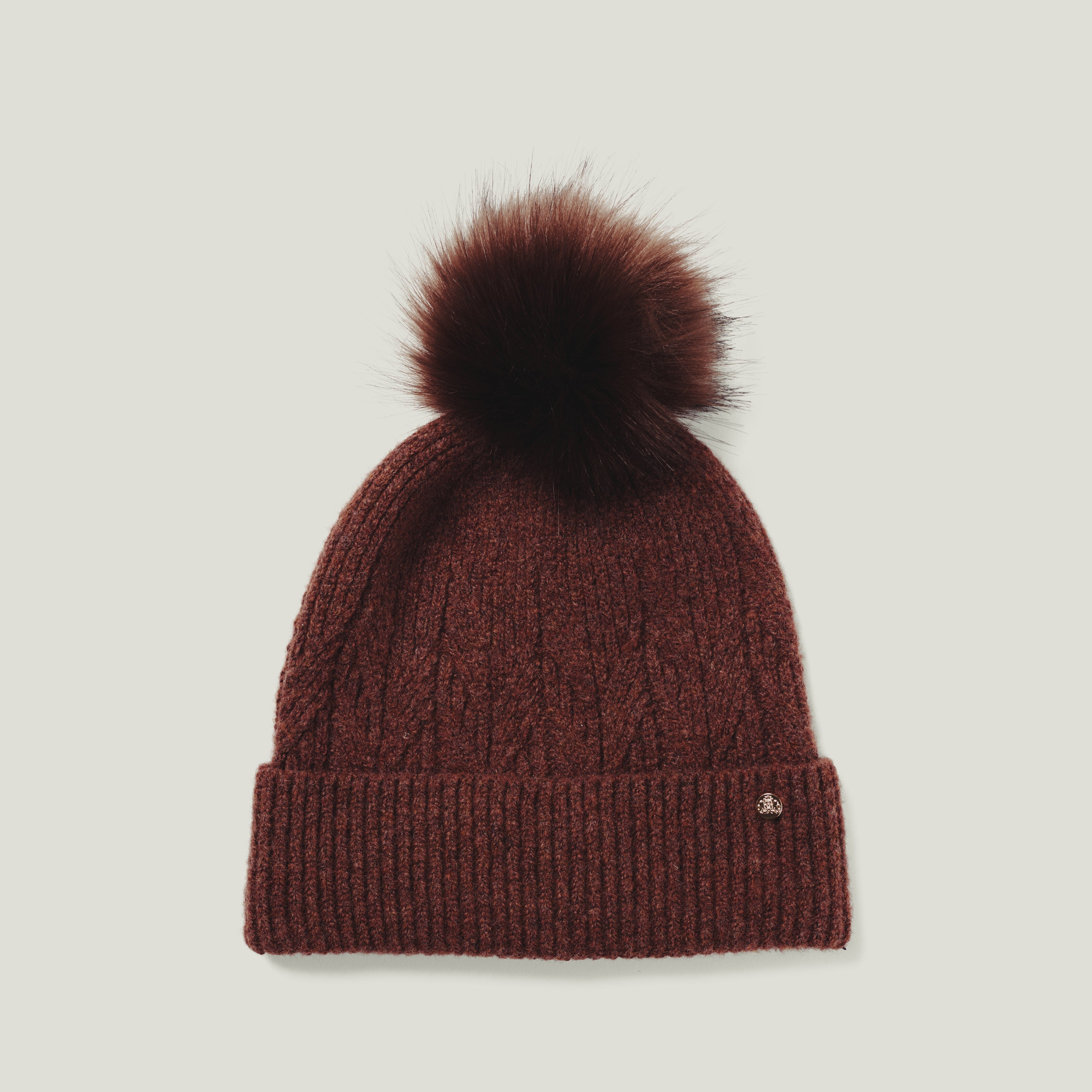 Alicia Beanie tophue, rustfarvet