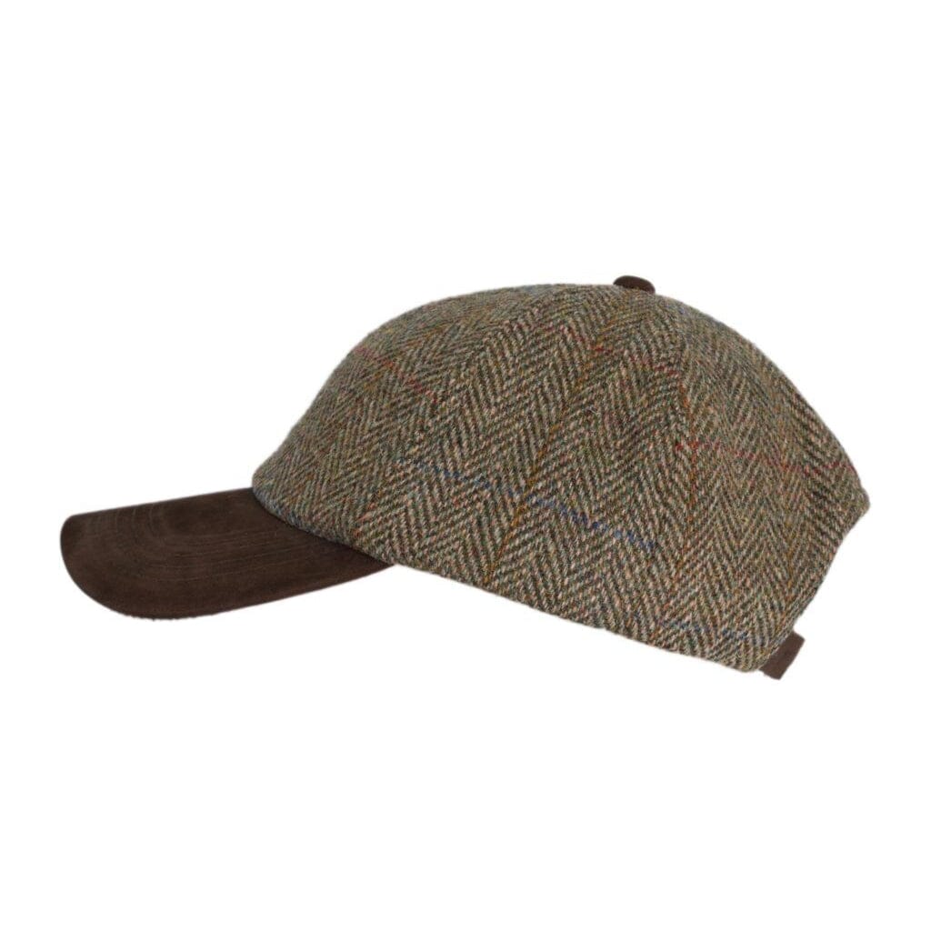 Se Brungton Harris Tweed baseball cap, one size, mosgrøn hos Godsejeren