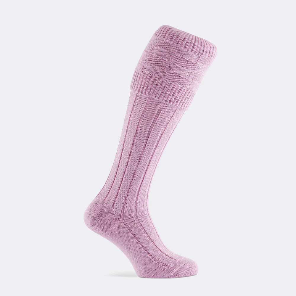 Pennine Portland jagtstrømper, uld, pink – L (43-45)