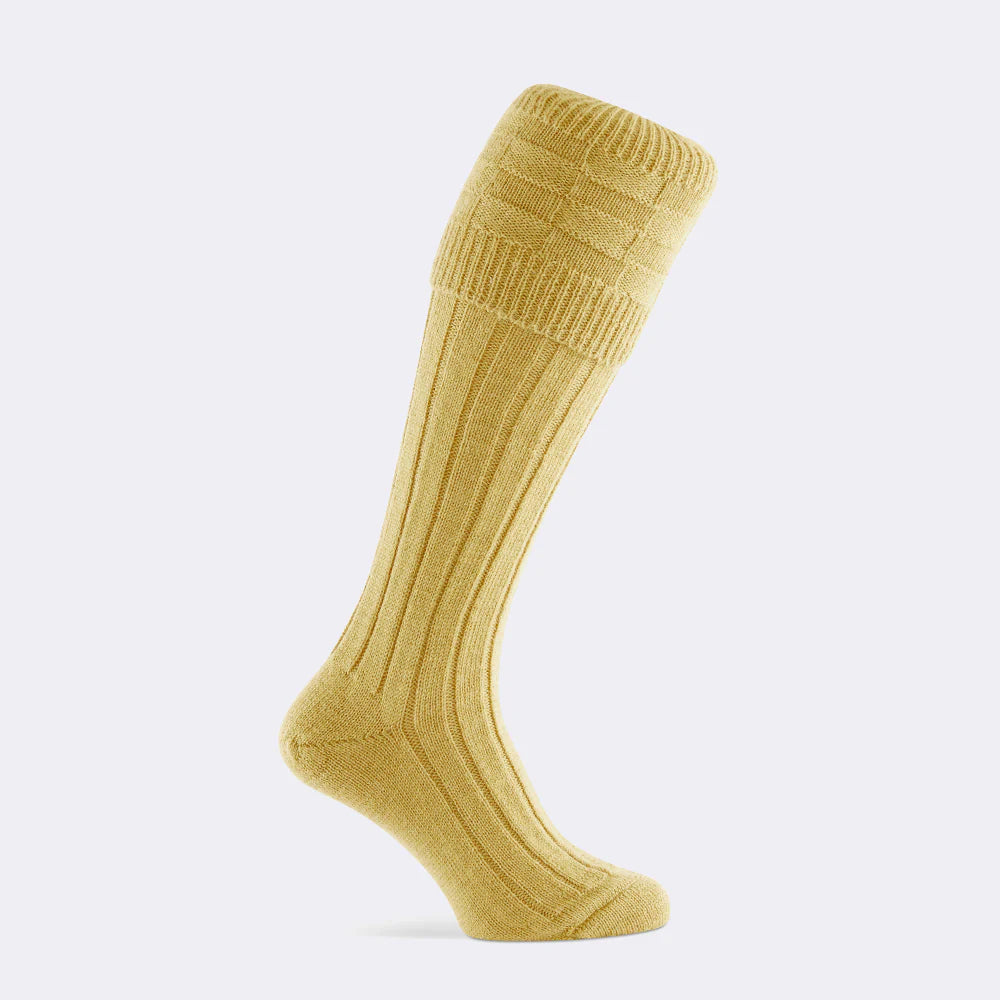 Pennine Portland jagtstrømper, uld, gul pollen – L (43-45)