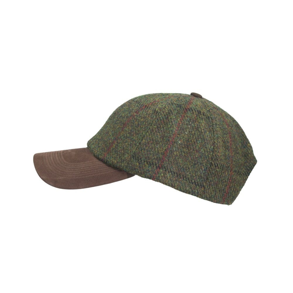 Se Brungton Harris Tweed baseball cap, one size, jægergrøn hos Godsejeren
