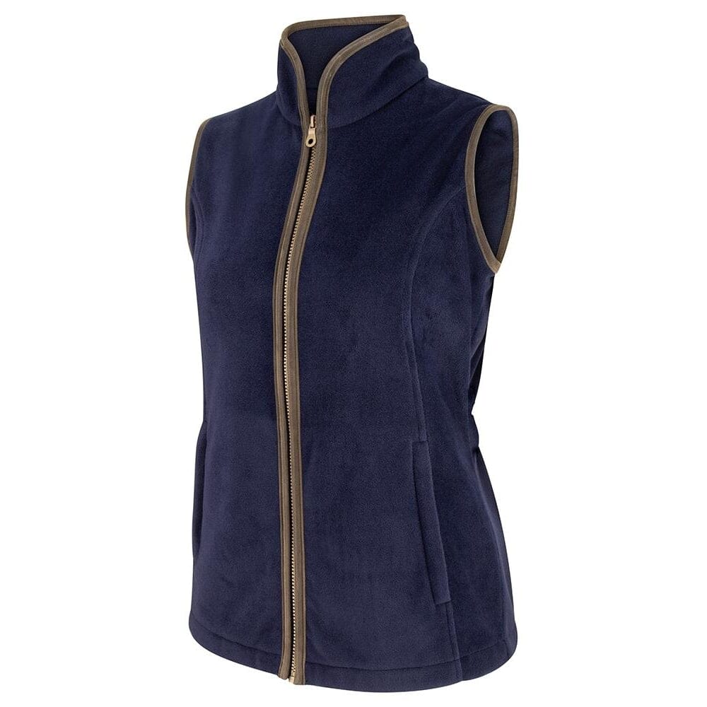 Se Stenton Ladies Marineblå Fleece Gilet vest - XL (UK16-18) hos Godsejeren