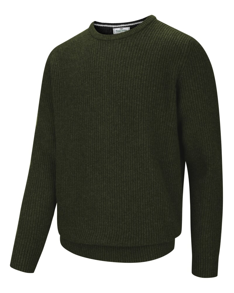 Billede af Borders Crew Neck Rib Pullover, loden grøn - S (39-40)