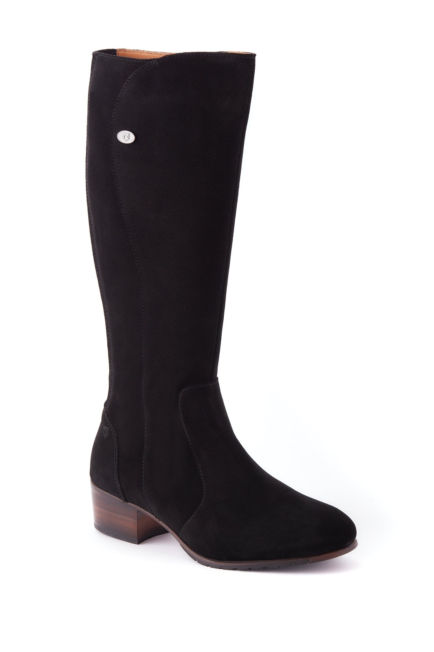 Billede af Downpatrick Ladies Knee-high støvle ruskind, Black Suede sort - 37