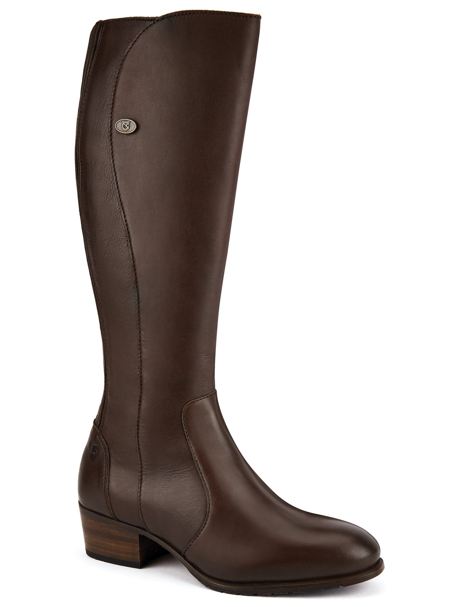 Se Downpatrick Ladies Knee-high læderstøvle, Old Rum brun - 40 hos Godsejeren