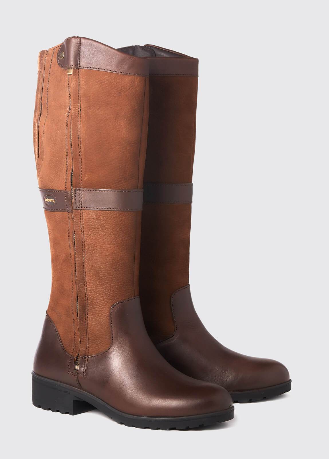 Billede af Sligo læderstøvle med lynlås, Walnut brun - 39