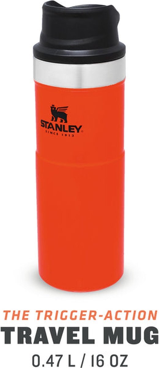 Se Stanley Classic Trigger-Action enhånds termokop 2.0, 0,35L, blaze orange hos Godsejeren