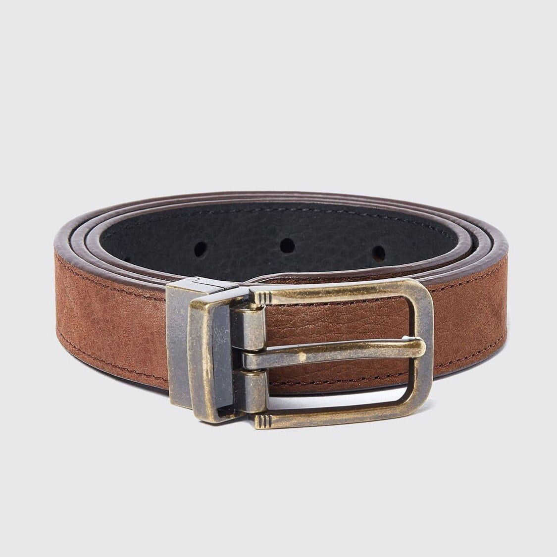 Se Foynes Reversible Ladies Belt bælte, læder, walnut/black - 34-36 hos Godsejeren