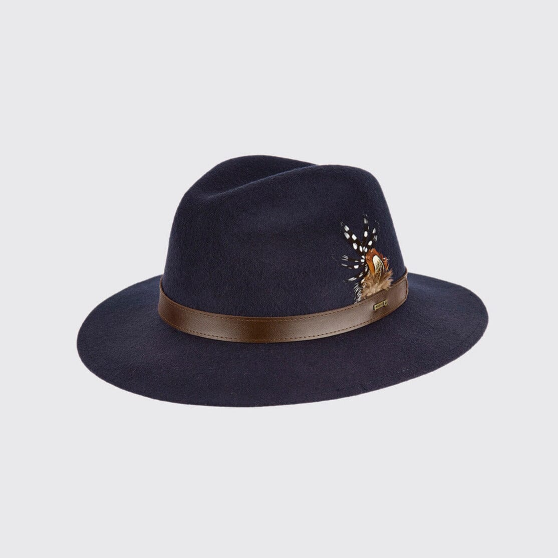 Gallagher filt hat m. fjer, marineblå - 55 (small)
