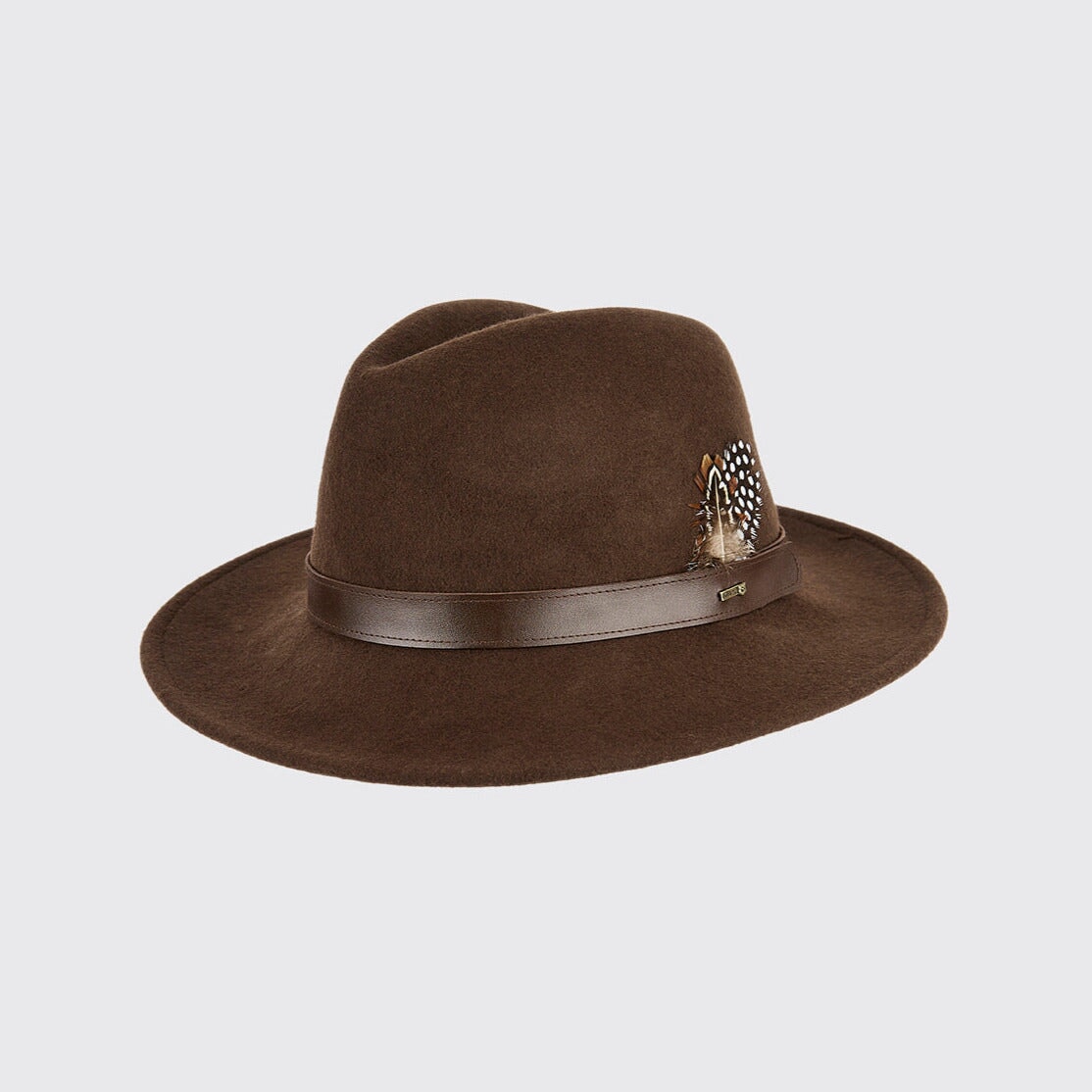 Billede af Gallagher filt hat m. fjer, bourbon - 55 (small)