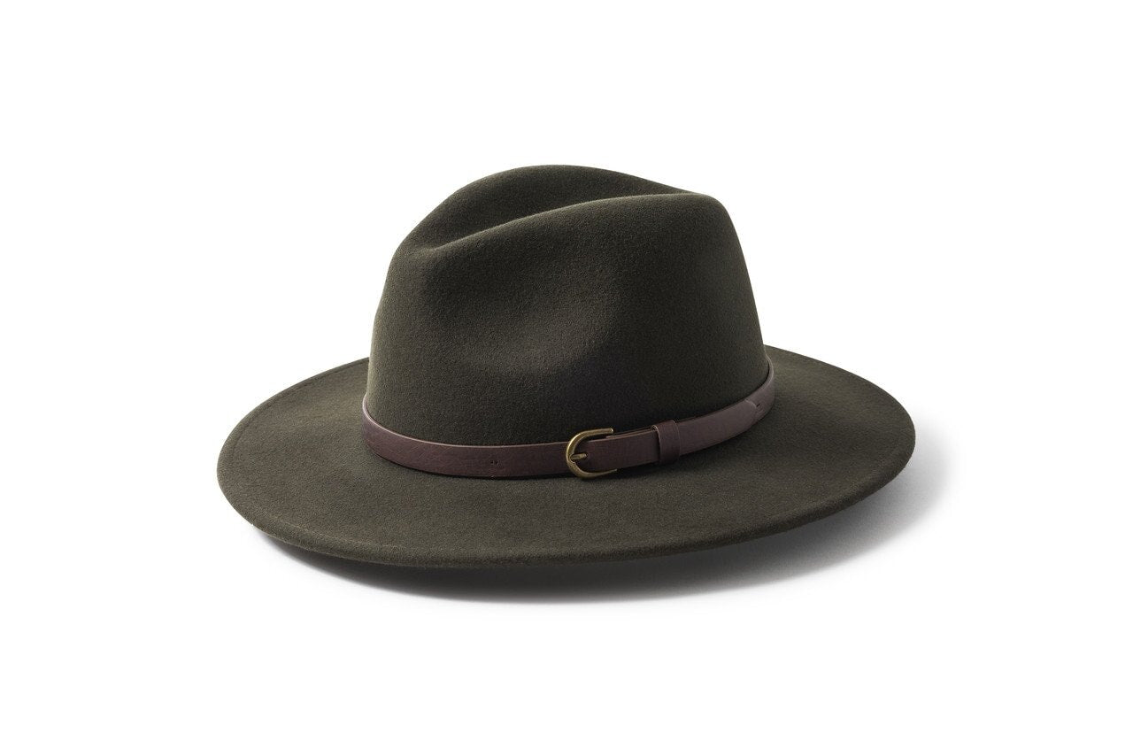 Adventurer Felt Fedora Hat - mørkegrøn - 57 (medium)