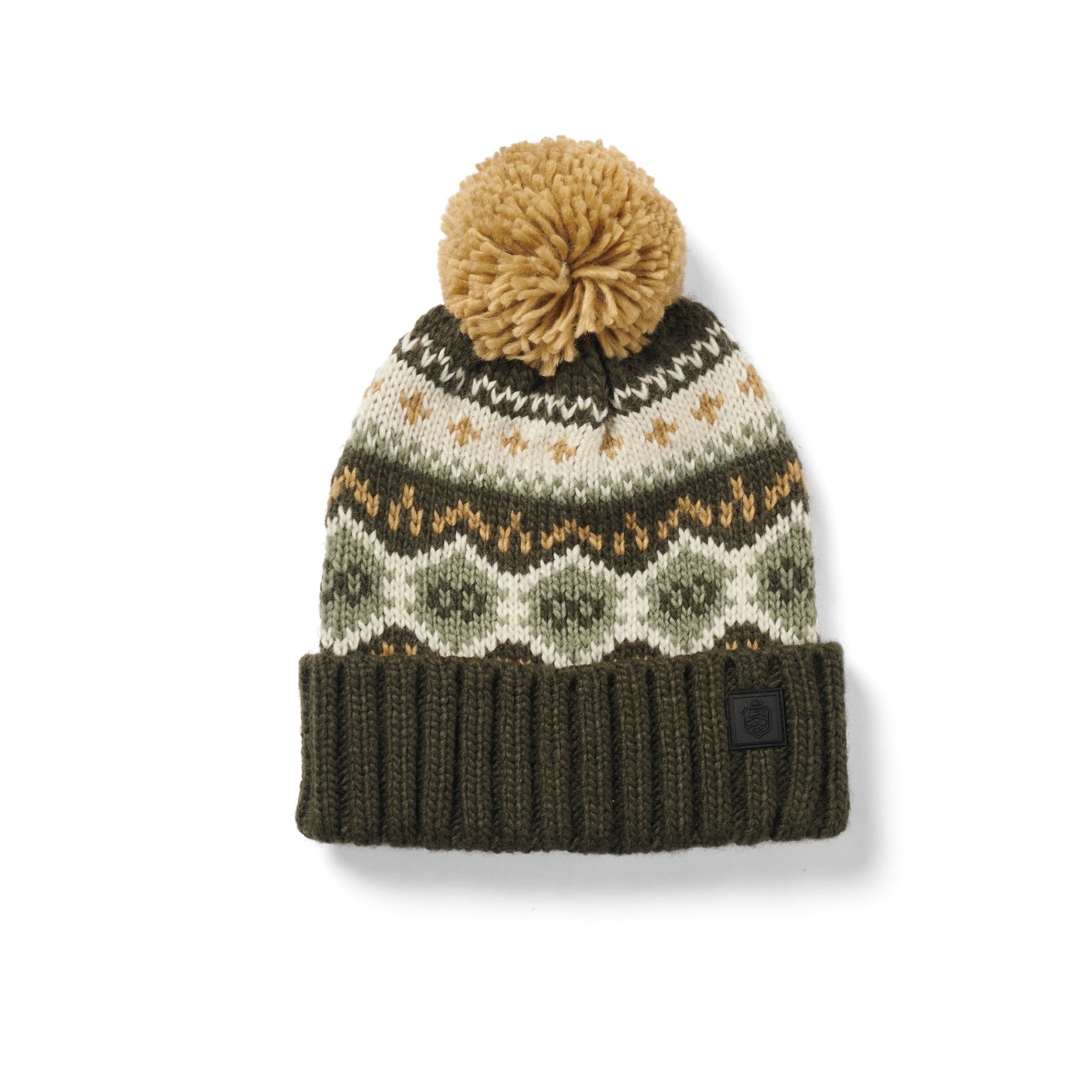 Billede af Fairisle Beanie tophue, moss