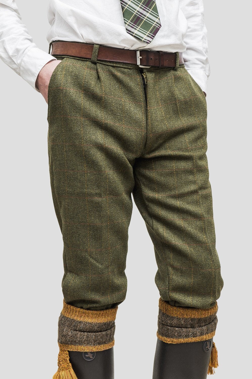 Se Tweed Breeks knickers, mørk grøn - 36 hos Godsejeren