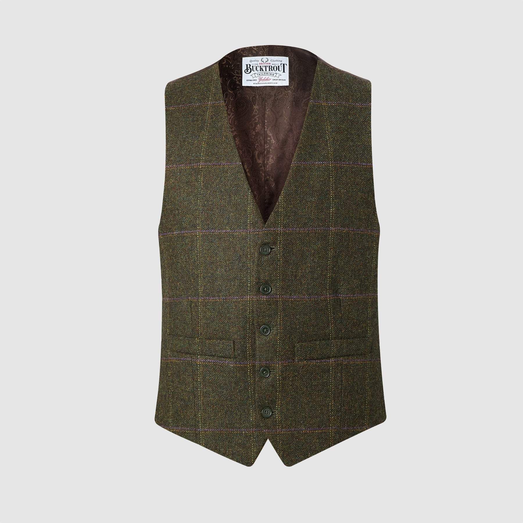 Billede af Iain vest, grøn, Yorkshire Tweed - 36 UK