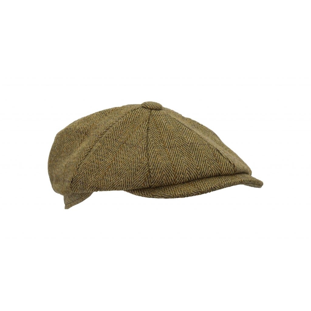 Se Charlie Tweed Bakerboy hat, lys salvie - M - 58 cm hos Godsejeren