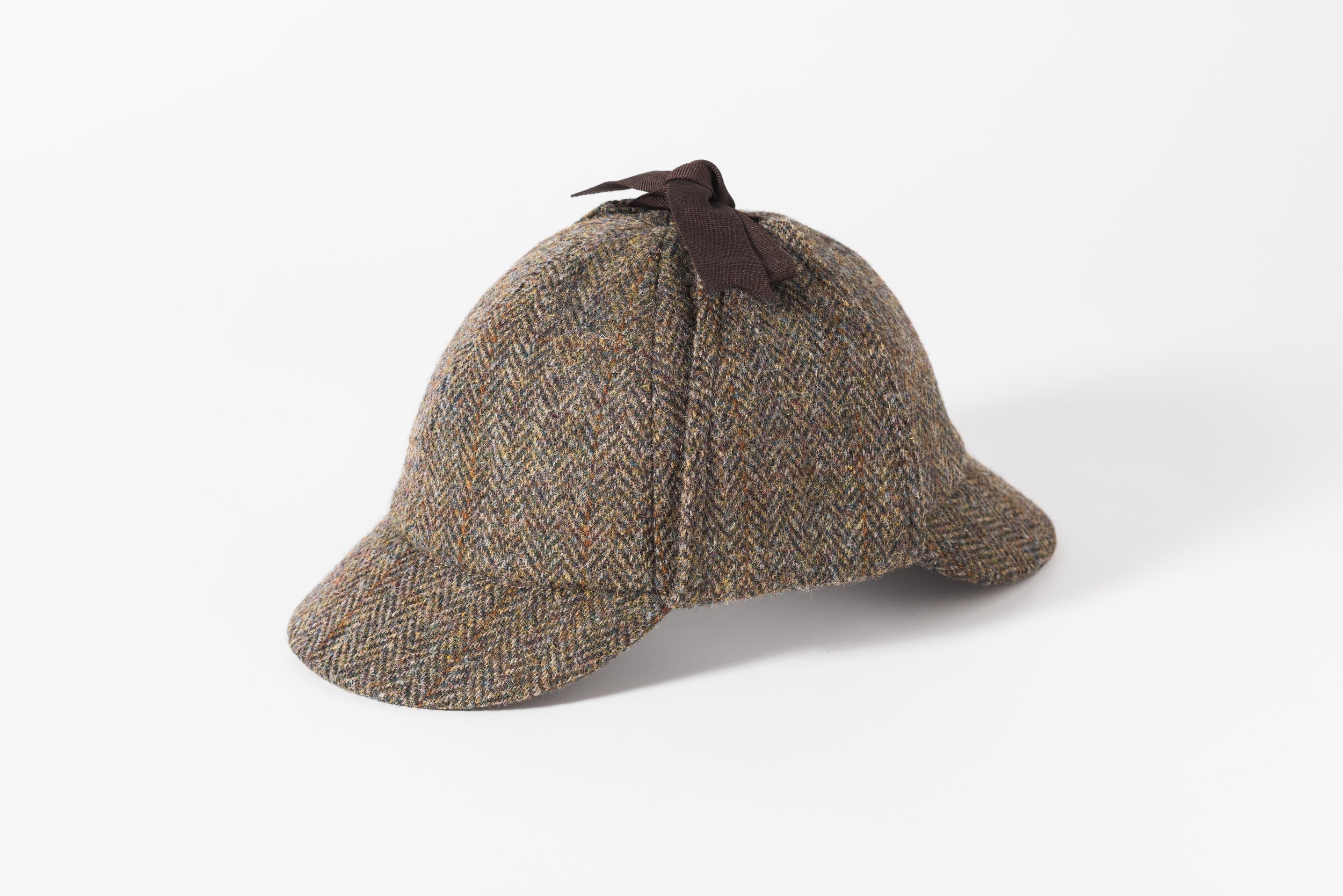 Sherlock Harris Tweed Deerstalker Hat - brun - 62 (x-large)