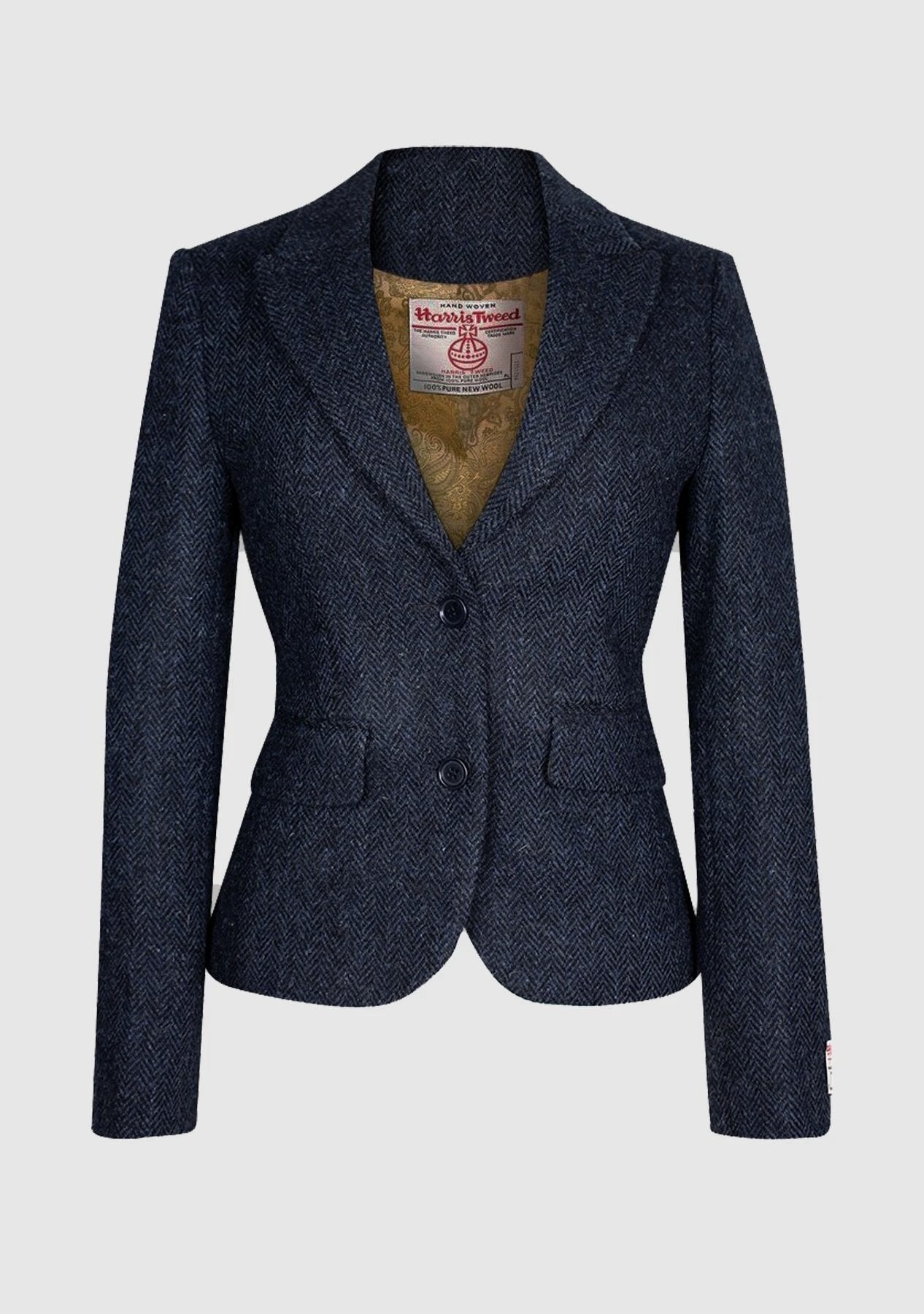 Mauve Seminary Eksamensbevis Tammy Short Jacket Harris Tweed, navyblå herringbone • Se pris hos Lyngby  Jagt »