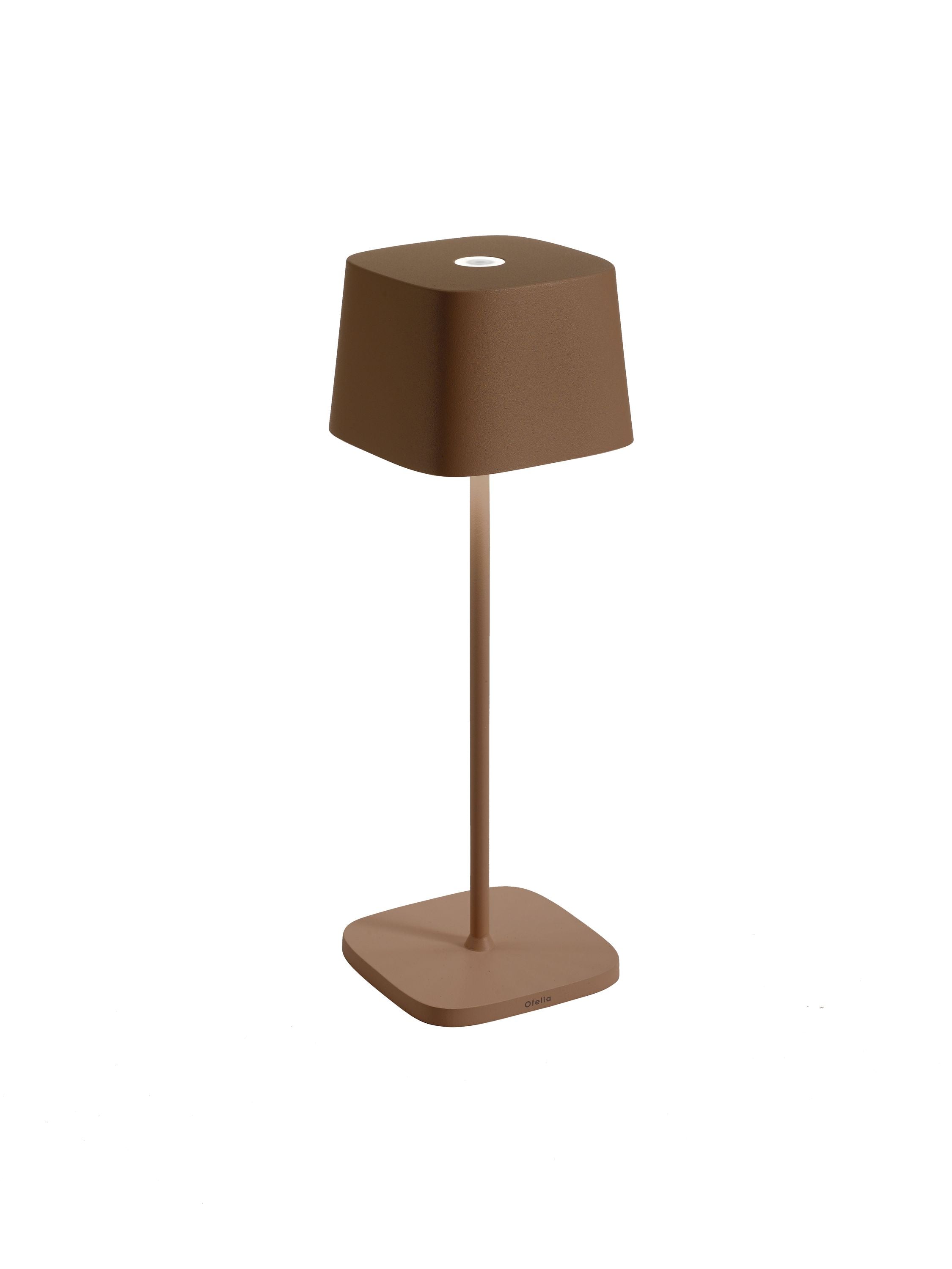 Ofelia batteridrevet bordlampe - Corten (rust)