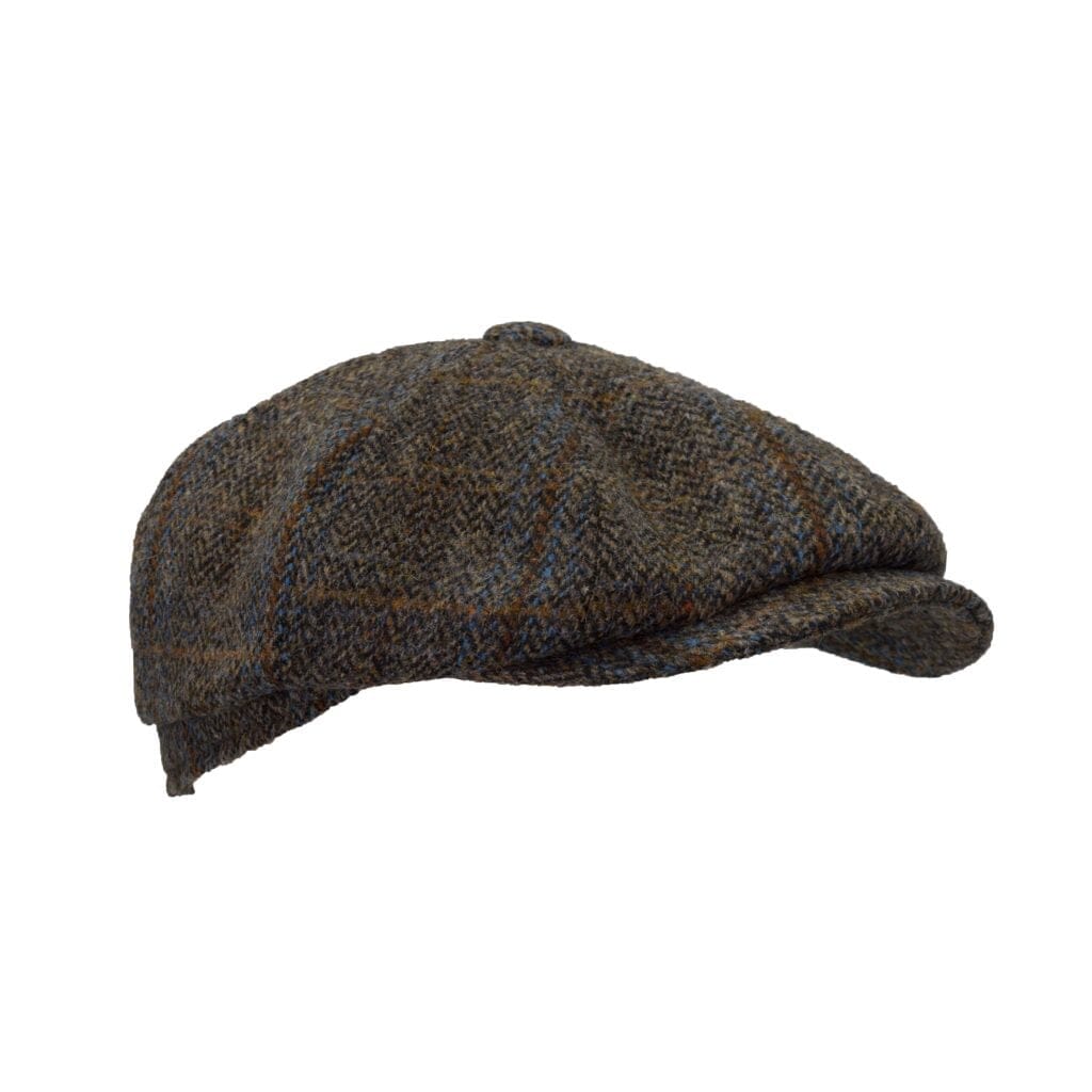Thomas Harris Tweed Bakerboy hat, Clinton brun - S - 57 cm