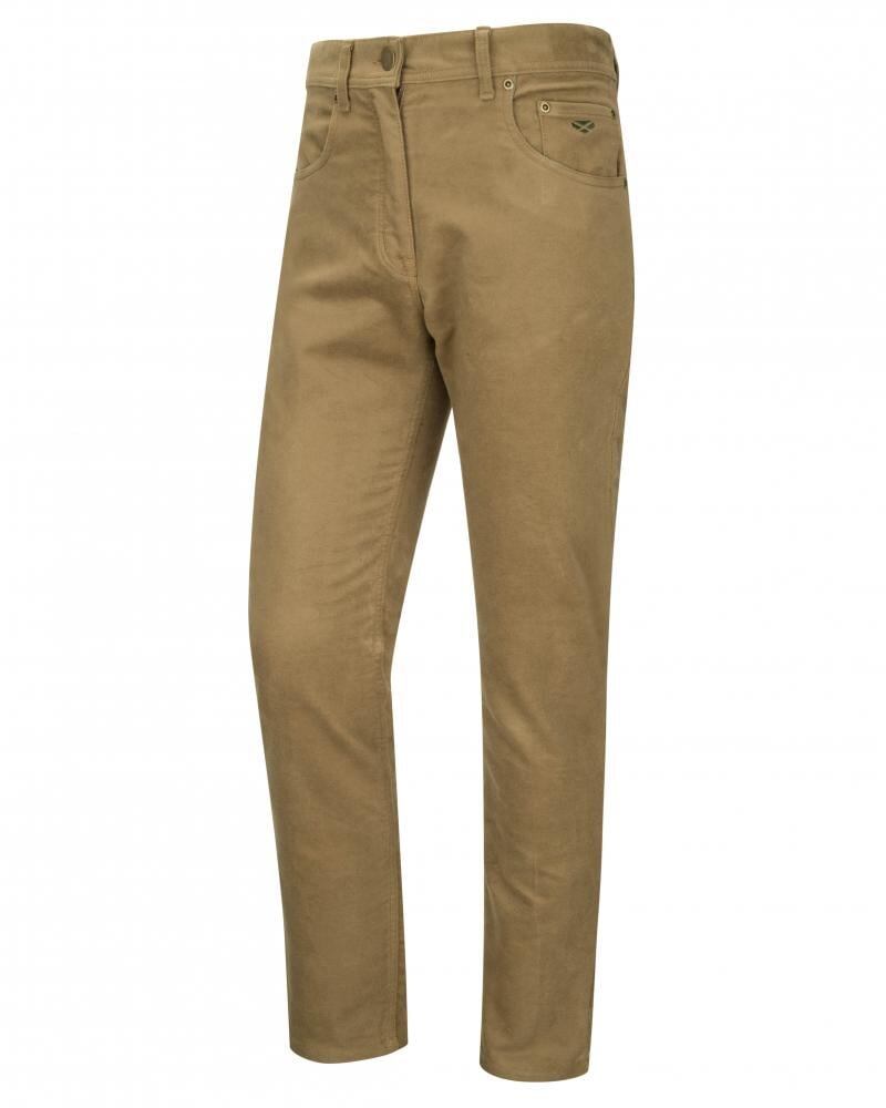 Se Carrick Mens moleskin jeans, lys mos farvet m. stretch - 46R hos Godsejeren