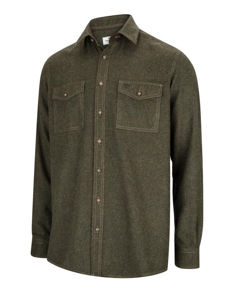 Se Dunvegan Flanel Shirt skjorte m. skulderforstærkninger - XXL hos Godsejeren