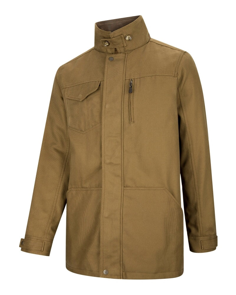 Billede af Stewarton Canvas Coat fritidsjakke med ternet for - XXL